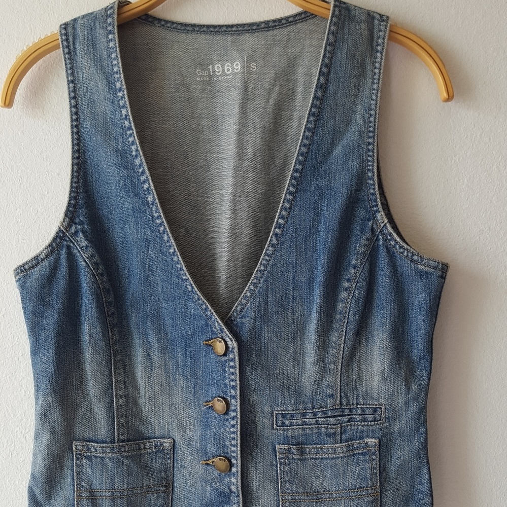 1969 Gap Denim Vest Small